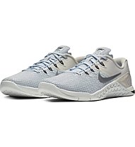 Nike Metcon 4.5 Metallic Training - scarpe da ginnastica - donna, White/Light Blue