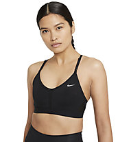 Nike Indy W V-Neck Light-Supp - reggiseno sportivo basso sostegno - donna, Black