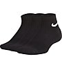 Nike Performance Cushioned Quarter Training (3 Pair) - calzini corti fitness - bambino, Black