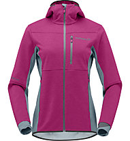 Norrona Falketind warm2 Octa Hood - felpa in pile -donna, Pink/Grey