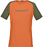 Norrona Fjora Equaliser Lightweight - t-shirt sport di montagna - donna, Dark Orange/Green