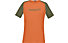 Norrona Fjora Equaliser Lightweight - T-Shirt Bergsport - Damen, Dark Orange/Green
