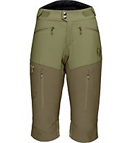 Norrona Fjora Flex 1 - pantaloni corti trekking - donna, Green/Dark Green