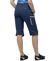 Norrona Fjora Flex 1 - pantaloni corti trekking - donna, Blue/White