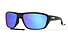 Oakley Split Shot Polarized - occhiali sportivi, Black/Blue