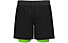 Odlo Axalp Trail 6 Inch 2-In-1 - pantaloni trail running - uomo, Black/Light Green