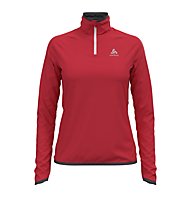 Odlo Carve Ceramiwarm Midlayer 1/2 Zip - felpa in pile 1/2 zip - donna, Scarlet