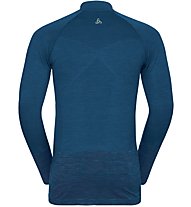Odlo Quagg Seamless 1/2 Zip Midlayer - maglia running - uomo, Blue