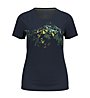 Odlo S/S Crew Neck F-Dry PR - T-shirt - donna , Dark Blue/Green
