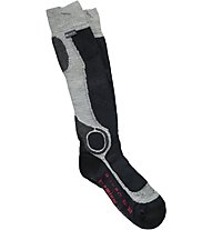 Odlo Ski Warm Socks Calzini Lunghi Sci, Black/Light Grey