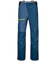 Ortovox 3L Ortler M - pantaloni hardshell - uomo, Blue/Light Blue/Yellow