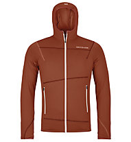 Ortovox Fleece Light Hoody M - felpa in pile - uomo, Dark Orange