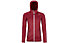 Ortovox Fleece Space Dyed Hoody - felpa in pile con cappuccio - donna, Red/Dark Red