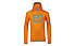 Ortovox Merino Fleece maglia con cappuccio e logo, Orange Melon