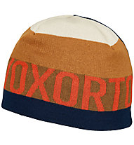Ortovox Patchwork - Strickmütze, Orange/Dark Blue