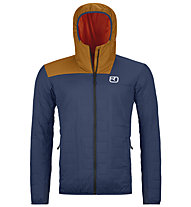 Ortovox Swisswool Piz Badus - giacca alpinismo - uomo, Blue/Orange