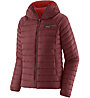 Patagonia Down Sweater Hoody W - giacca in piuma - donna, Dark Red/Red