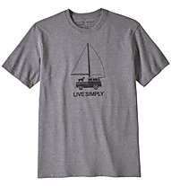 Patagonia Live Simply Wind Powered Responsibili-Tee - T-shirt - uomo, Grey