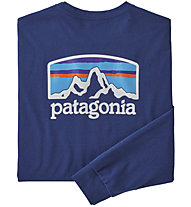 Patagonia Fitz Roy Horizons Responsibili-Tee® - maglia a maniche lunghe - uomo, Blue