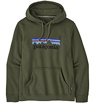 Patagonia P-6 Logo Uprisal - felpa con cappuccio - uomo, Dark Green/Grey