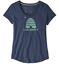 Patagonia W´s Live Simply® Hive Organic Scoop - T-Shirt - Damen, Blue