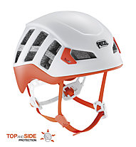 Petzl Meteor - casco arrampicata e scialpinismo, White/Orange