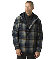 Prana Asgard Flannel - giacca con cappuccio - uomo, Grey/Blue