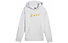 Puma Essential Script Metallic Jr - felpa con cappuccio - ragazza, White