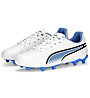 Puma King Match FG/AG Jr - scarpe da calcio per terreni compatti/duri - ragazzo, White/Blue