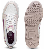 Puma Rebound V6 Lo Jr - Sneakers - Mädchen, Pink/Purple/White