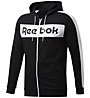 Reebok TE Linear Logo FZ Hoodie - felpa con cappuccio - uomo, Black