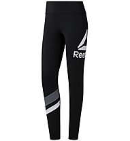 Reebok Workout Ready Big Delta - pantaloni lunghi fitness - donna, Black