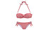 S.Oliver Wire-Bandeau Cup B - Bikini - Damen, Red/White