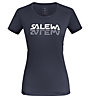 Salewa *Sporty Graphic Dry W S/S - Damen-Trekking-T-Shirt, Dark Blue/White/Grey