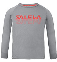 Salewa Puez Baselayer Dry - Langarm-Shirt - Kinder, Grey/Orange