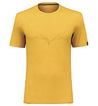 Salewa Pure Eagle Sketch Am M - T-shirt - uomo, Yellow/Black