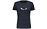 Salewa Solid Dri-Release - T-shirt trekking - donna, Dark Blue/White/Dark Blue