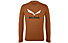 Salewa Solidlogo Dry M L/S Tee - Langarmshirt - Herren, Dark Orange/White/Black