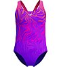 Speedo Digital Placement Splashback Jr - costume intero - ragazza, Blue/Violet