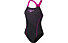 Speedo Medley Logo - costume intero - donna, Black/Pink