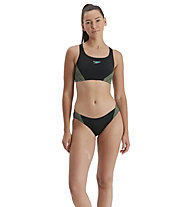 Speedo PLMT RCBK BRF 2PC AF - Bikini - Damen, Black/Green
