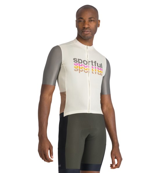 Maillot De Cyclisme Vintage Sportful Italia Homme - Taille L - Multicolore - Demi-zip