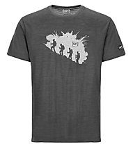 Super.Natural M Graphic Tee 140 Hiking Print - t-shirt- uomo, Dark Grey