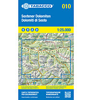 Tabacco Karte N.010 Sextener Dolomiten - 1:25.000, 1:25.000