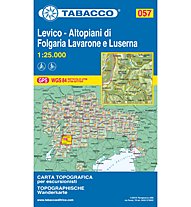 Tabacco Karte N.057 Levico - Altipiano di Folgaria - Lavarone e Luserna - 1:25000, 1:25.000