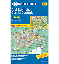 Tabacco Karte N.09 Alpi carniche - Carnia centrale - 1:25.000, 1:25.000
