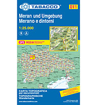 Tabacco Karte N. 011 Meran und Umgebung - 1:25.000, 1:25.000