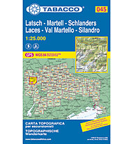 Tabacco Carta N° 045 Latsch/Laces-Martell/Martello-Schlanders/Silandro (1:25.000), 1:25.000