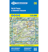 Tabacco Carta N.06 Val di Fassa e Dolomiti Fassane - 1:25.000, 1:25.000