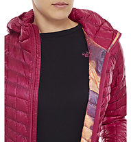The North Face ThermoBall Hoodie Giacca con cappuccio donna, Dramatic Plum/Geo Floral Print